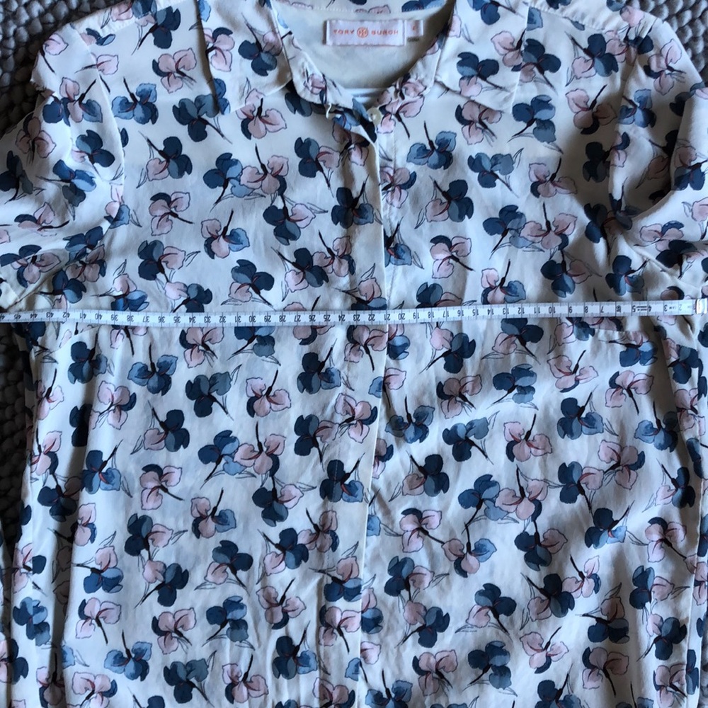 TORY BURCH Floral Silk Blouse - Picture 11 of 11